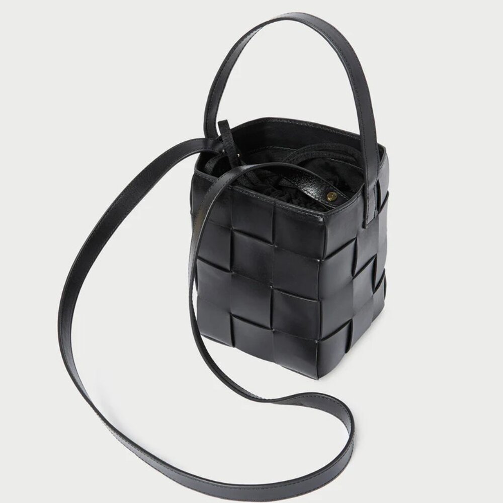 Loeffler Randall Laith Black Leather Bucket Bag - Picture 3 of 6